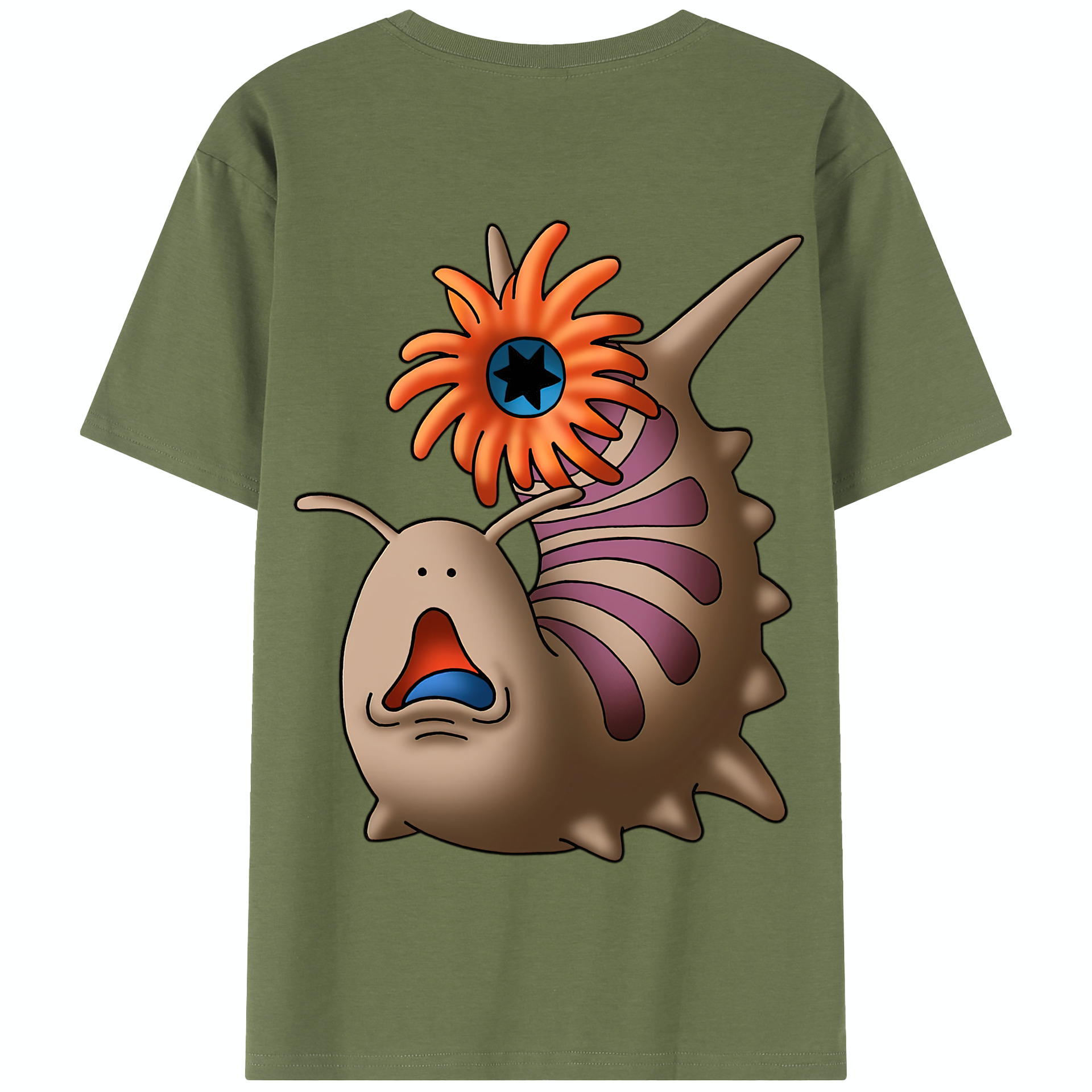 （画像用） ドラゴンクエスト Doragon Kuesuto Dragon Quest 綿100％半袖Tシャツ（背面プリント）